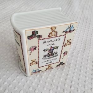 Royal Worcester "Days" money box